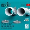 RESKIT RSU48-0385 F/A-18 Hornet (A, B, C, D & CF-18) air intakes for Kinetic kit (3D Printed) 1/48